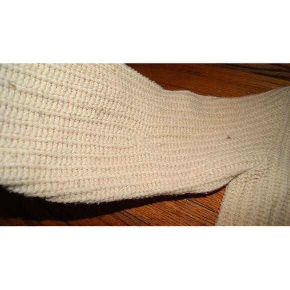 Vintage 60s 70s Alps Ski Meister Ivory Cable Knit Fisherman Sweater Mens Large - Picture 10 of 14